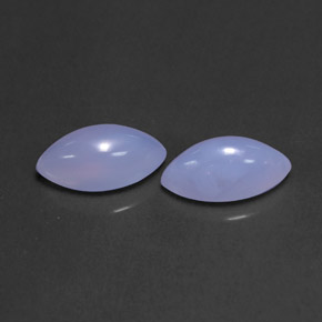 캐럿 천연 라벤더 블루 칼세도니 보석, 투명한, 11.9×6.2 mm, 투명/반투명