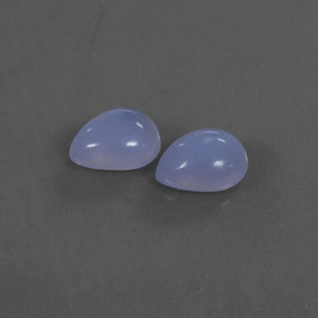 캐럿 천연 라벤더 블루 칼세도니 보석, 투명한, 8.9×6.9 mm, 투명/반투명