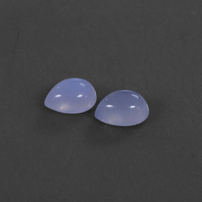 캐럿 천연 라벤더 블루 칼세도니 보석, 투명한, 8×6 mm, 투명/반투명