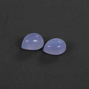 캐럿 천연 라벤더 블루 칼세도니 보석, 투명한, 7.9×6.2 mm, 투명/반투명