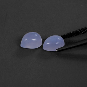 캐럿 천연 라벤더 블루 칼세도니 보석, 투명한, 7.9×6.2 mm, 투명/반투명