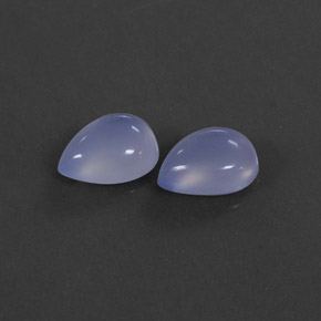 캐럿 천연 라벤더 블루 칼세도니 보석, 투명한, 9×7 mm, 투명/반투명