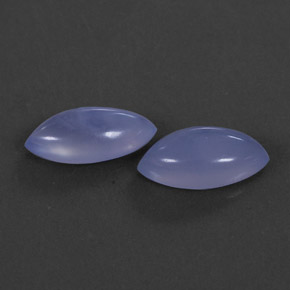 캐럿 천연 라벤더 블루 칼세도니 보석, 투명한, 12.9×6.8 mm, 투명/반투명