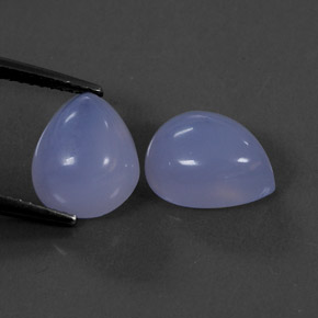 캐럿 천연 라벤더 블루 칼세도니 보석, 투명한, 11.1×8.8 mm, 투명/반투명