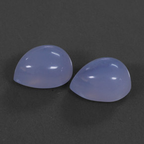 캐럿 천연 라벤더 블루 칼세도니 보석, 투명한, 11.1×8.8 mm, 투명/반투명