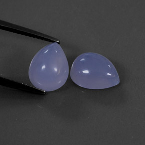 캐럿 천연 라벤더 블루 칼세도니 보석, 투명한, 10.2×8 mm, 투명/반투명