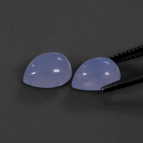 캐럿 천연 라벤더 블루 칼세도니 보석, 투명한, 10.2×8 mm, 투명/반투명