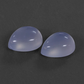 캐럿 천연 라벤더 블루 칼세도니 보석, 투명한, 11.3×9.1 mm, 투명/반투명