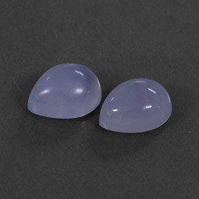 캐럿 천연 라벤더 블루 칼세도니 보석, 투명한, 10×8.1 mm, 투명/반투명