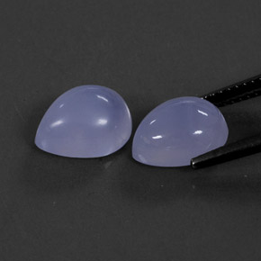 캐럿 천연 라벤더 블루 칼세도니 보석, 투명한, 10×8.1 mm, 투명/반투명