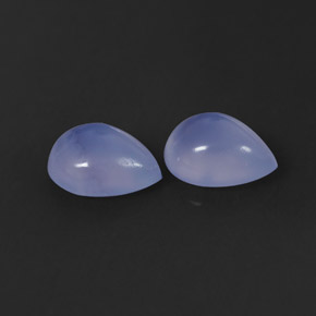 캐럿 천연 라벤더 블루 칼세도니 보석, 투명한, 7.9×6.1 mm, 투명/반투명