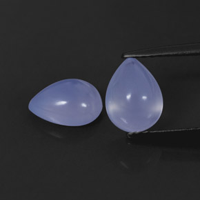 캐럿 천연 라벤더 블루 칼세도니 보석, 투명한, 7.9×6.1 mm, 투명/반투명