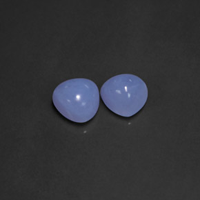 캐럿 천연 라벤더 블루 칼세도니 보석, 투명한, 7.8×7.8 mm, 투명/반투명