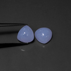 캐럿 천연 라벤더 블루 칼세도니 보석, 투명한, 7.8×7.8 mm, 투명/반투명