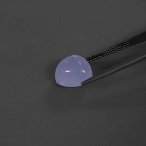 6.77캐럿 천연 라벤더 블루 칼세도니, 투명한, 11.3×11.2 mm, 투명/반투명