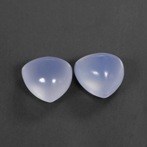 캐럿 천연 라벤더 블루 칼세도니 보석, 투명한, 11.1×11 mm, 투명/반투명