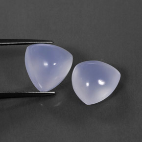 캐럿 천연 라벤더 블루 칼세도니 보석, 투명한, 11.1×11 mm, 투명/반투명