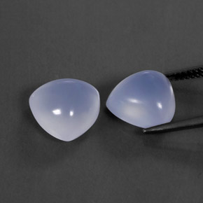 캐럿 천연 라벤더 블루 칼세도니 보석, 투명한, 11.1×11 mm, 투명/반투명