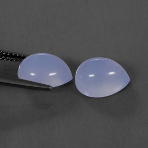 캐럿 천연 라벤더 블루 칼세도니 보석, 투명한, 10.2×8.1 mm, 투명/반투명