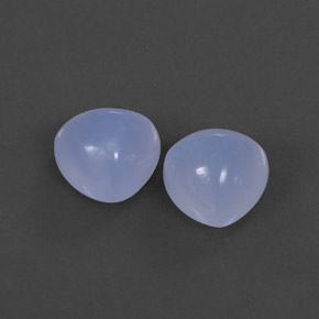 캐럿 천연 라벤더 블루 칼세도니 보석, 투명한, 9.9×9.9 mm, 투명/반투명