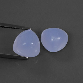 캐럿 천연 라벤더 블루 칼세도니 보석, 투명한, 9.9×9.9 mm, 투명/반투명