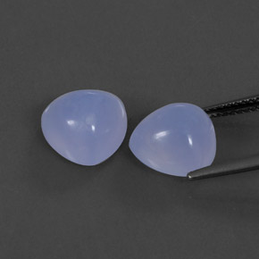 캐럿 천연 라벤더 블루 칼세도니 보석, 투명한, 9.9×9.9 mm, 투명/반투명