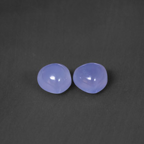 캐럿 천연 라벤더 블루 칼세도니 보석, 투명한, 8.1×8.1 mm, 투명/반투명