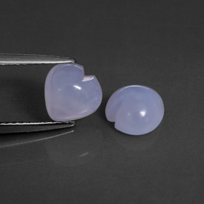 캐럿 천연 라벤더 블루 칼세도니 보석, 투명한, 7.1×7 mm, 투명/반투명