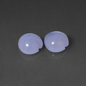 캐럿 천연 라벤더 블루 칼세도니 보석, 투명한, 7.1×7 mm, 투명/반투명