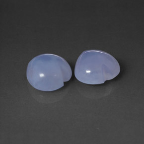 캐럿 천연 라벤더 블루 칼세도니 보석, 투명한, 8×8 mm, 투명/반투명
