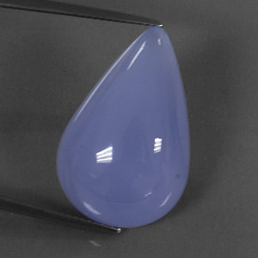 23.58캐럿 천연 라벤더 블루 칼세도니, 투명한, 25.2×16.4 mm, 투명/반투명