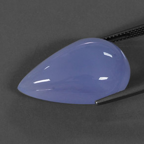 23.58캐럿 천연 라벤더 블루 칼세도니, 투명한, 25.2×16.4 mm, 투명/반투명