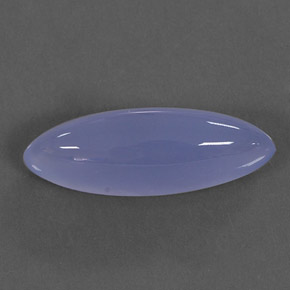 18.80캐럿 천연 라벤더 블루 칼세도니, 투명한, 29.3×9.6 mm, 투명/반투명