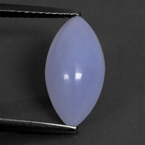2.95캐럿 천연 라벤더 블루 칼세도니, 투명한, 14.1×7.2 mm, 투명/반투명