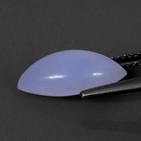 2.95캐럿 천연 라벤더 블루 칼세도니, 투명한, 14.1×7.2 mm, 투명/반투명