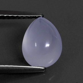 1.74캐럿 천연 라벤더 블루 칼세도니, 투명한, 9.1×7.1 mm, 투명/반투명
