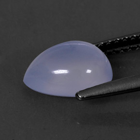 1.74캐럿 천연 라벤더 블루 칼세도니, 투명한, 9.1×7.1 mm, 투명/반투명