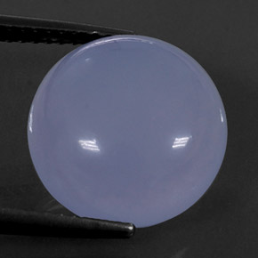 8.58캐럿 천연 라벤더 블루 칼세도니, 투명한, 13.09 mm, 투명/반투명