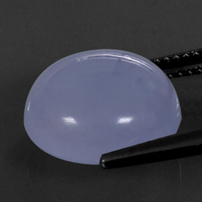 8.58캐럿 천연 라벤더 블루 칼세도니, 투명한, 13.09 mm, 투명/반투명