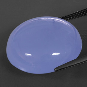 25.46캐럿 천연 라벤더 블루 칼세도니, 투명한, 20.18 mm, 투명/반투명