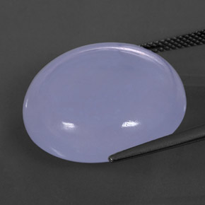 30.37캐럿 천연 라벤더 블루 칼세도니, 투명한, 22.03 mm, 투명/반투명