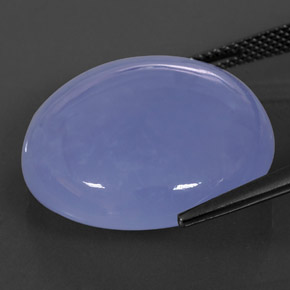 29.95캐럿 천연 라벤더 블루 칼세도니, 투명한, 21.94 mm, 투명/반투명