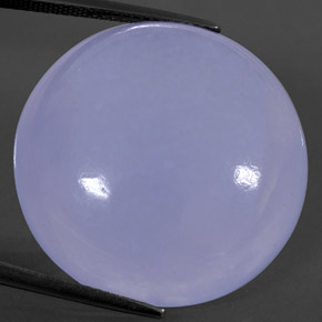 36.59캐럿 천연 라벤더 블루 칼세도니, 투명한, 24.75 mm, 투명/반투명