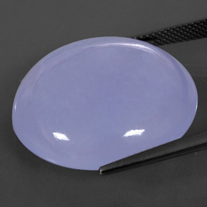 36.59캐럿 천연 라벤더 블루 칼세도니, 투명한, 24.75 mm, 투명/반투명