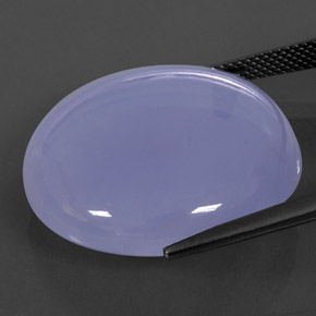 37.88캐럿 천연 라벤더 블루 옥수, 투명한, 투명/반투명