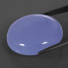 38.12캐럿 천연 라벤더 블루 칼세도니, 투명한, 23.94 mm, 투명/반투명
