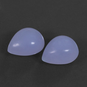 캐럿 천연 라벤더 블루 칼세도니 보석, 투명한, 10.1×8.1 mm, 투명/반투명