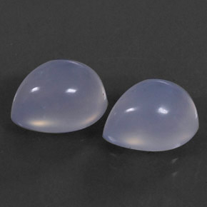 캐럿 천연 라벤더 블루 칼세도니 보석, 투명한, 10.3×8.2 mm, 투명/반투명