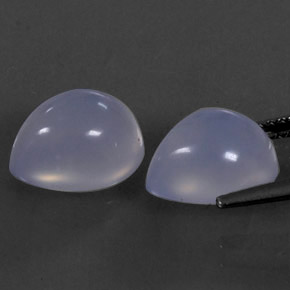 캐럿 천연 라벤더 블루 칼세도니 보석, 투명한, 10.3×8.2 mm, 투명/반투명