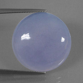18.82캐럿 천연 라벤더 블루 칼세도니, 투명한, 20.32 mm, 투명/반투명